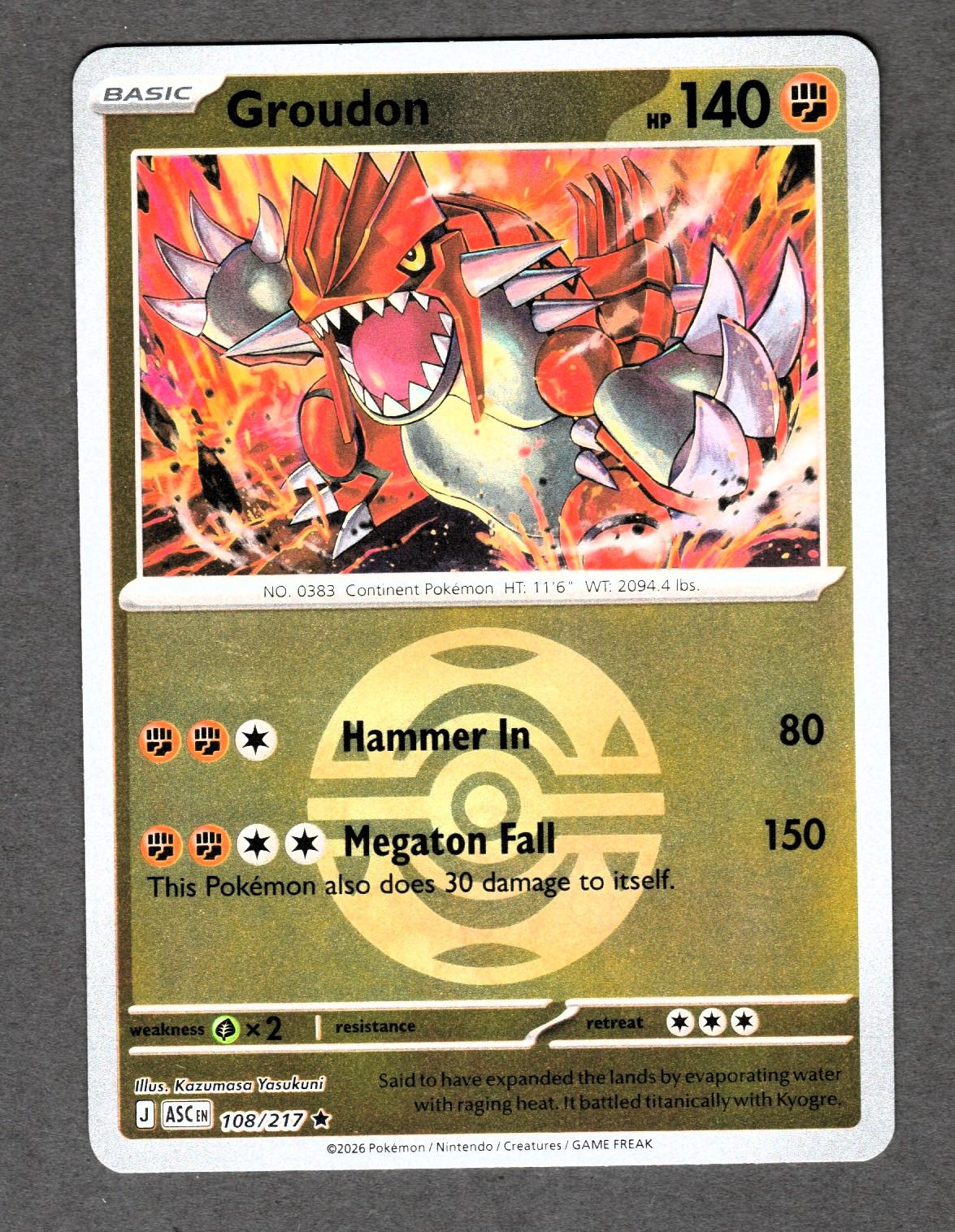 Ascended Heroes Groudon [Ball] Pokémon card